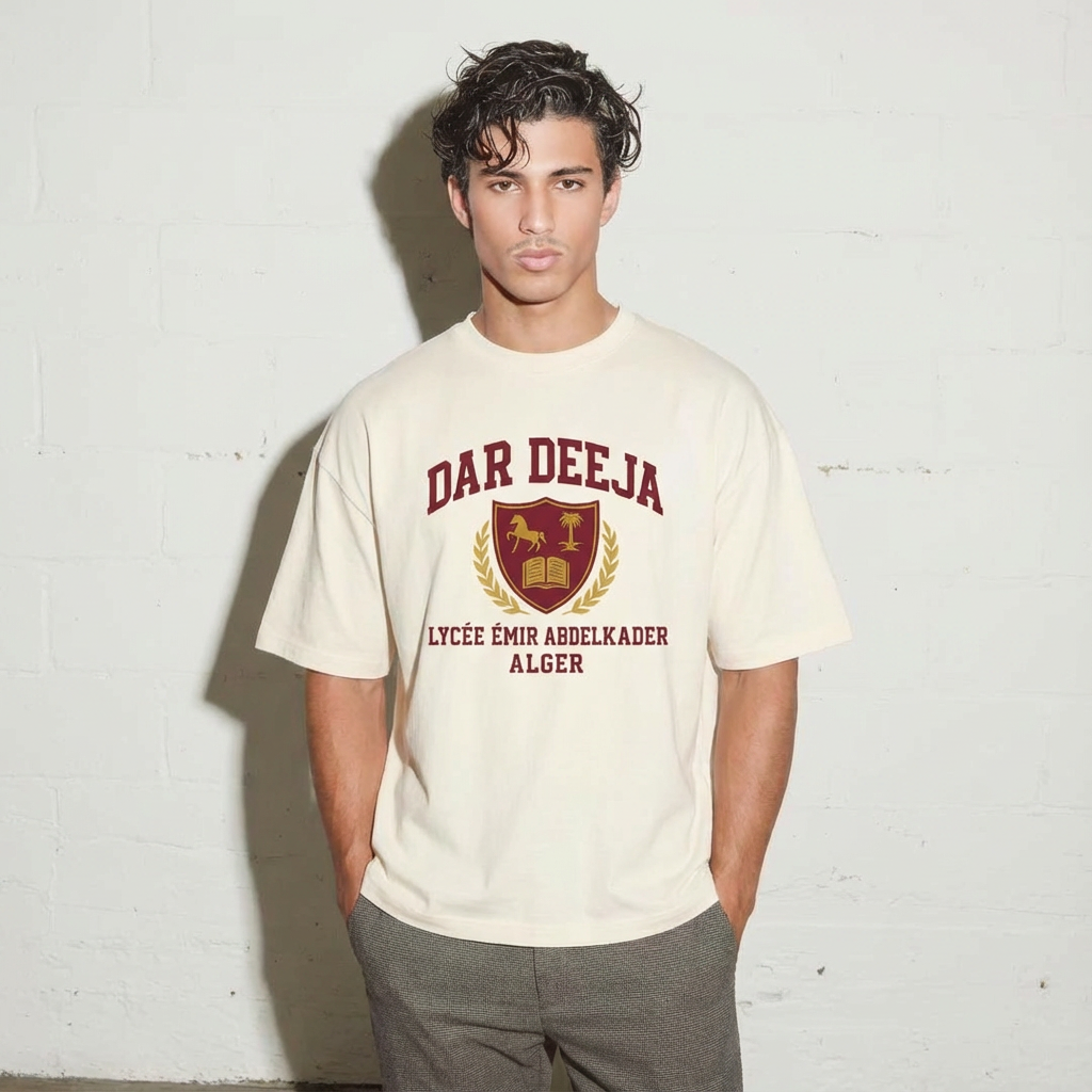 T-shirt Lycée Emire Abdelkader — Boxy fit — Dar Deeja