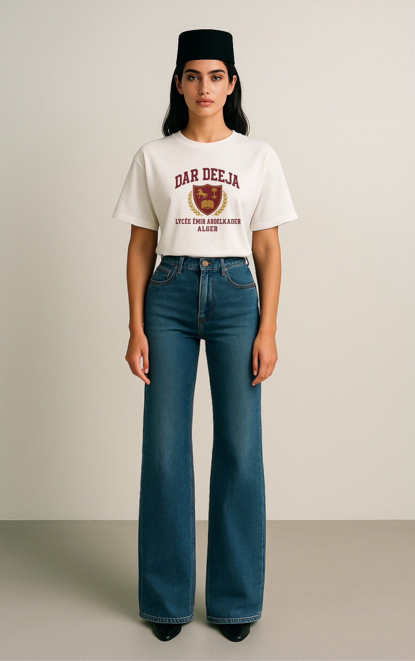 Emire Abdelkader High School T-shirt — Boxy fit — Dar Deeja