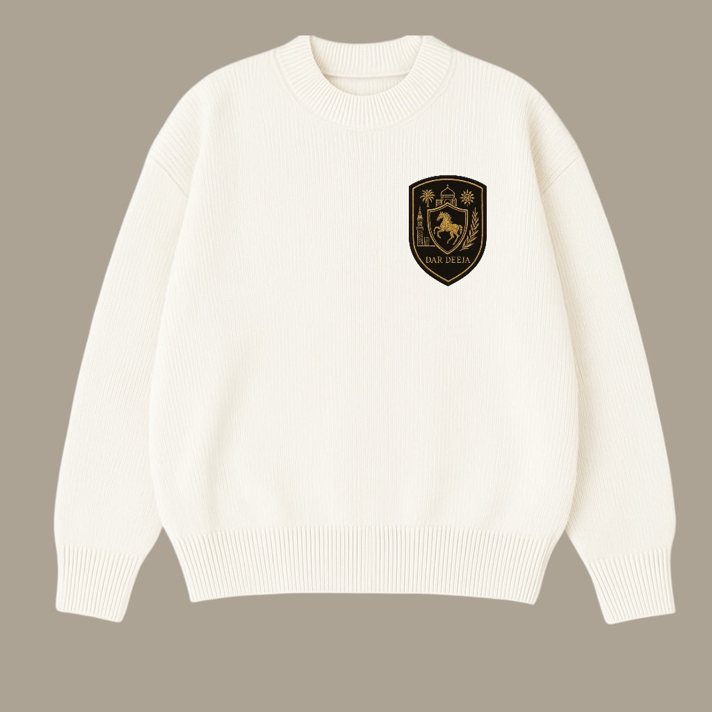 Oversized Knitted Sweater – White Edition - DAR DEEJA