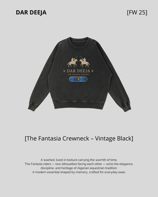 Crewneck Fantasia Vintage Black — Dar Deeja