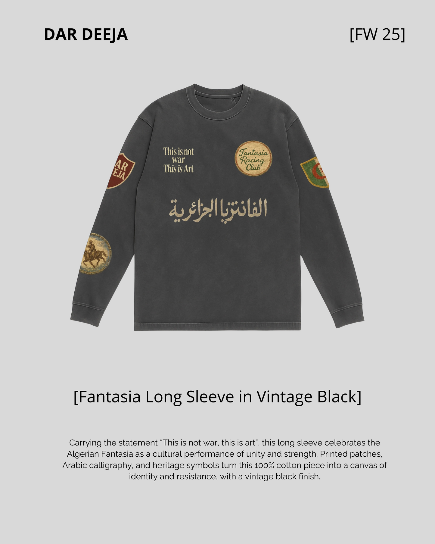 Long-sleeved T-shirt Fantasia is Art — Oversized — Dar Deeja