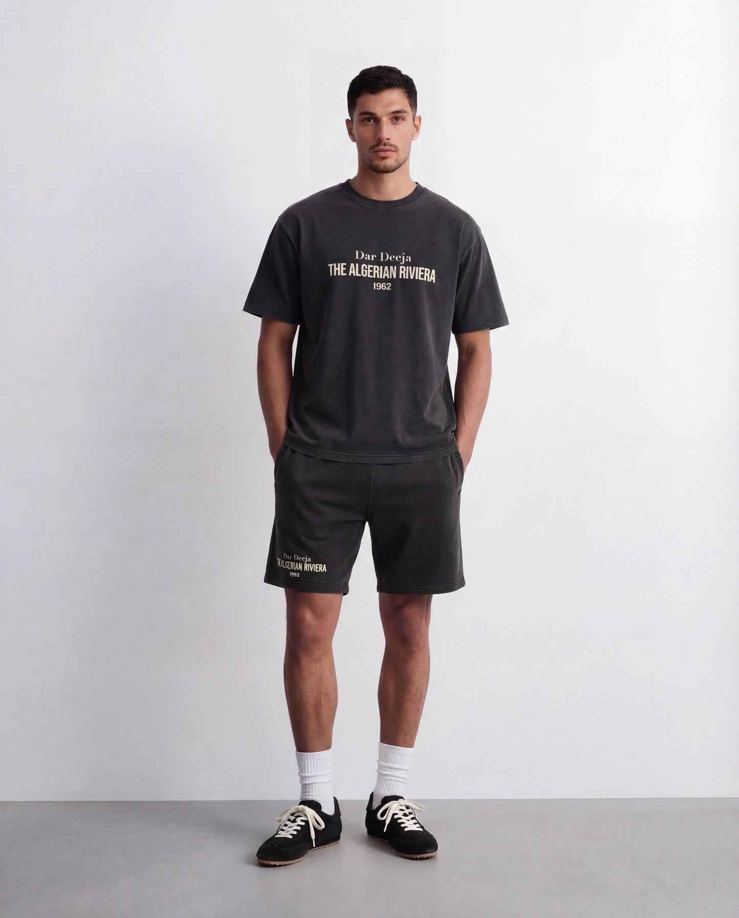 Short Oversize Washed Black — The Algerian Riviera 1962 | Dar Deeja