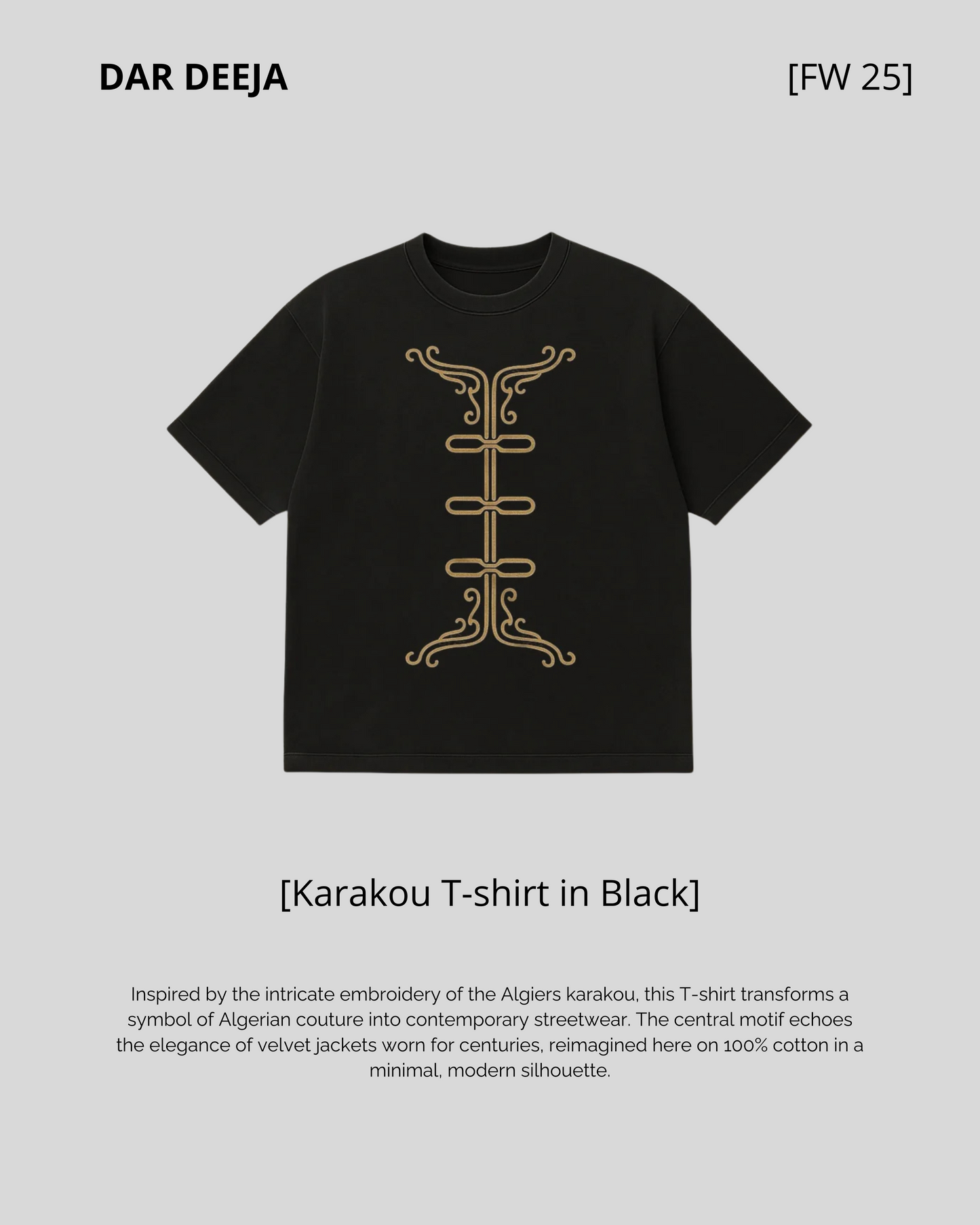 Karakou T-shirt — Boxy fit — Dar Deeja