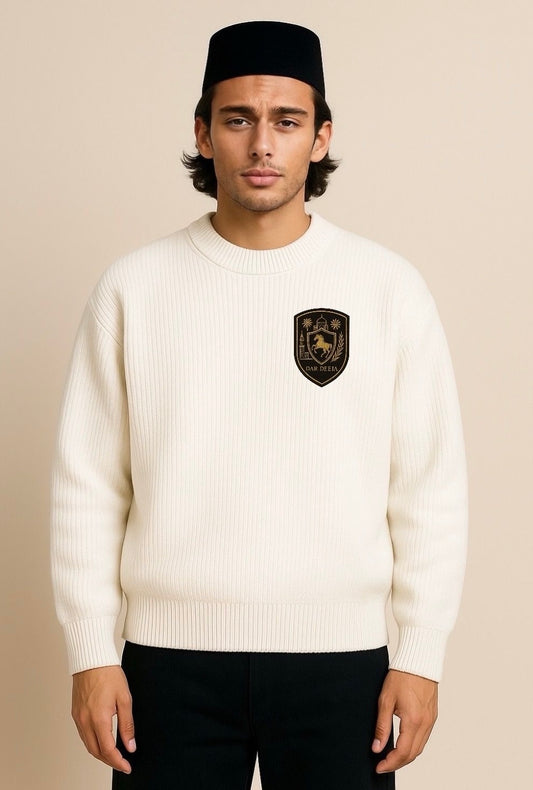 Oversized Knitted Sweater – White Edition - DAR DEEJA