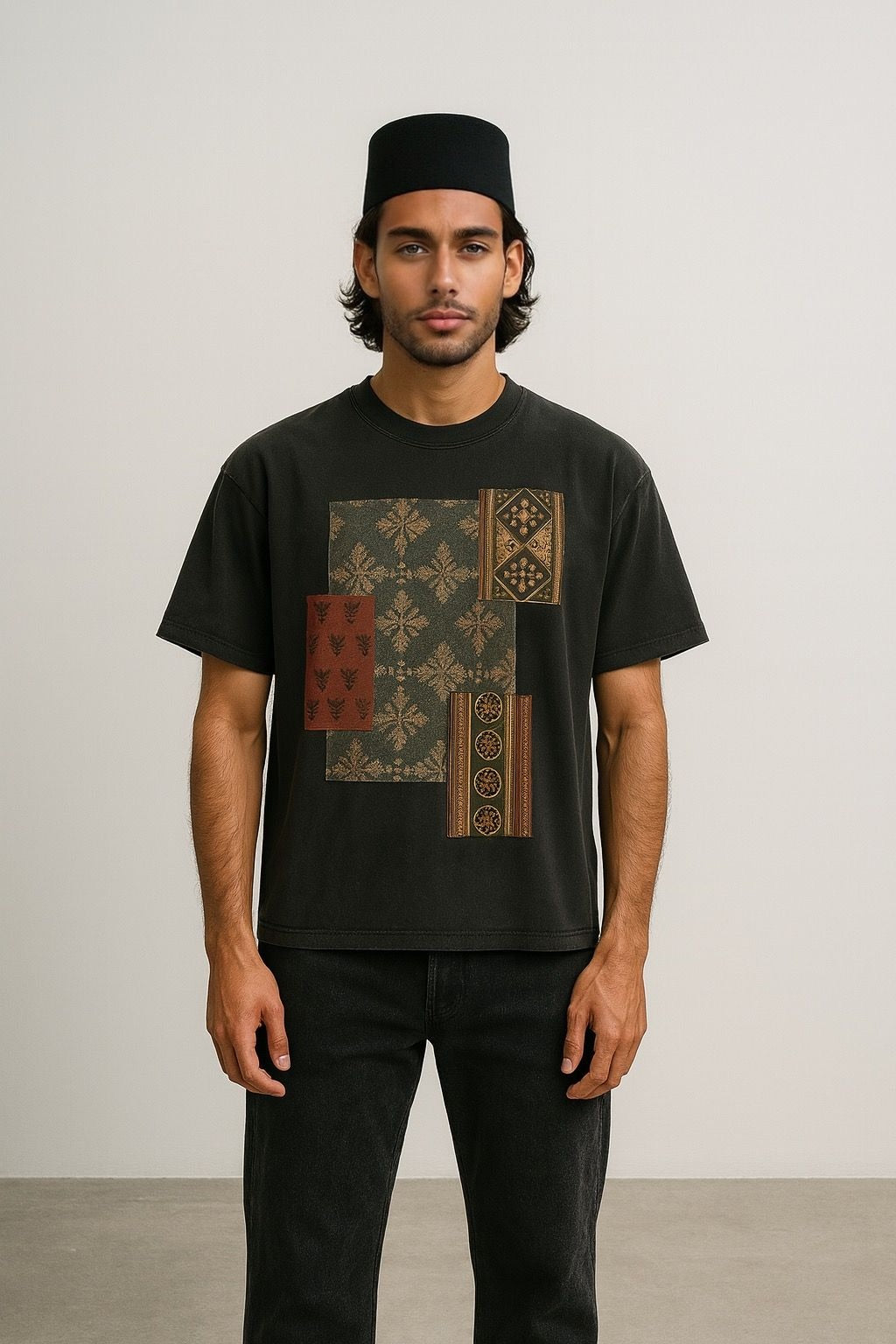 T-shirt Patchwork Amazigh — Boxy fit — Dar Deeja