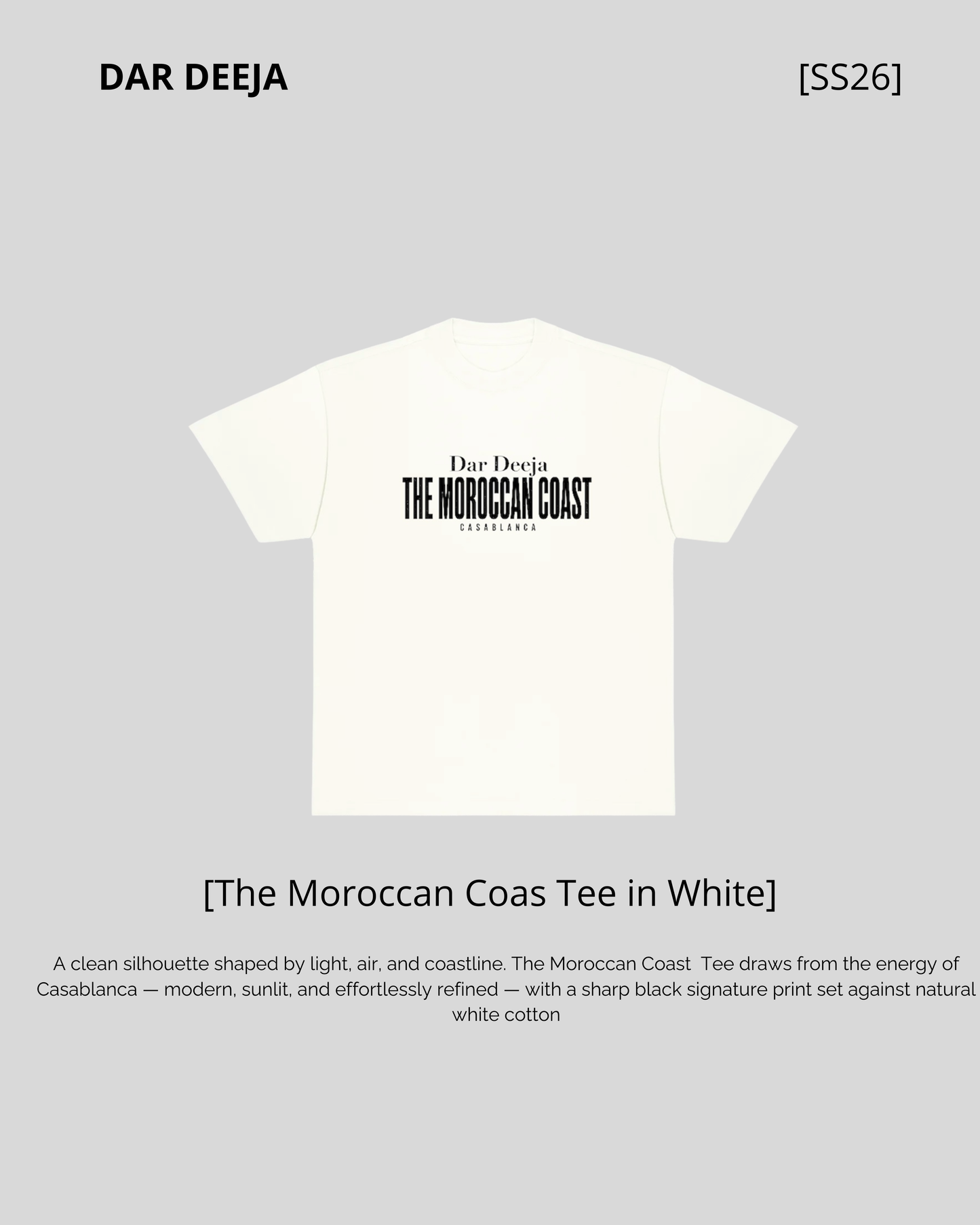 T-Shirt Oversize Blanc – The Moroccan Coast Casablanca | Dar Deeja